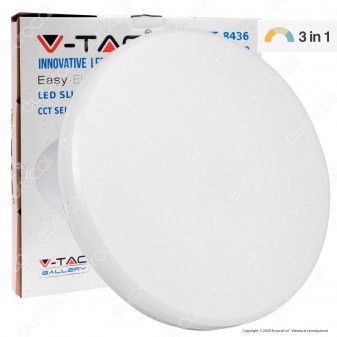 V-Tac VT-8436 Plafoniera LED 36W Changing Color 3in1 Forma Circolare