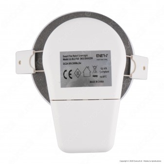 Ener-J Faretto LED 8W da Incasso Rotondo Bianco Wi-Fi 3in1