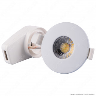 Ener-J Faretto LED 8W da Incasso Rotondo Bianco Wi-Fi 3in1