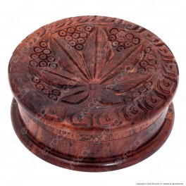 Grinder Maxi Tritatabacco Black Leaf 2 Parti in Legno