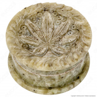 Grinder Tritatabacco Black Leaf 2 Parti in Pietra [TERMINATO]