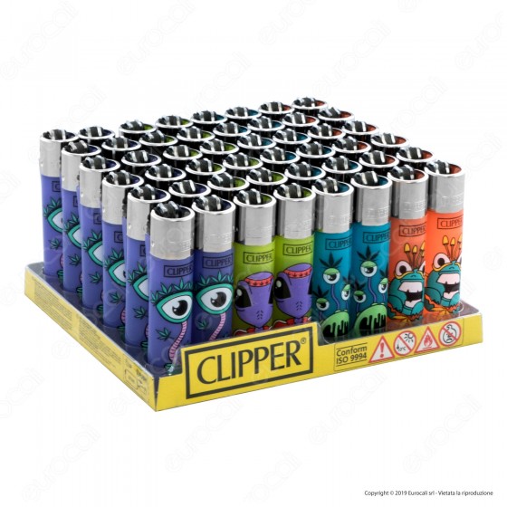Clipper Large Colore Traslucido Fantasia Monster Weed 2 - Box da 48 Clipper Large Colore Traslucido Fantasia Monster Weed 2 - Box da 48