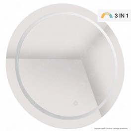 V-Tac VT-8602 Lampada LED a Specchio Rotondo da Parete 25W IP44 3in1