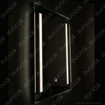 V-Tac VT-8701 Lampada LED a Specchio Rettangolare da Parete 27W 3in1 IP44 Dimmerabile con Anti Appannamento - SKU 40461