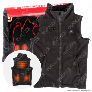 Intergross ThermoPile Gilet Unisex Riscaldante in Microfibra Nero con