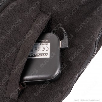 Intergross ThermoPile Gilet Unisex Riscaldante in Microfibra Nero con