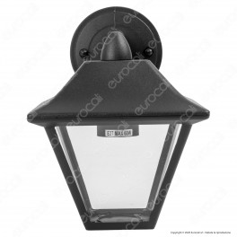 V-Tac VT-843 Portalampada da Giardino Wall Lamp Nero da Muro IP44 per
