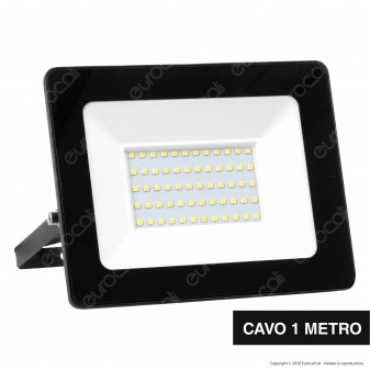 Sure Energy Faro LED SMD 100W IP65 Ultrasottile Colore Nero - mod.
