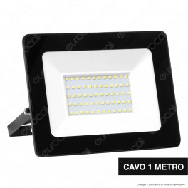 Sure Energy Faro LED SMD 100W IP65 Ultrasottile Colore Nero - mod.