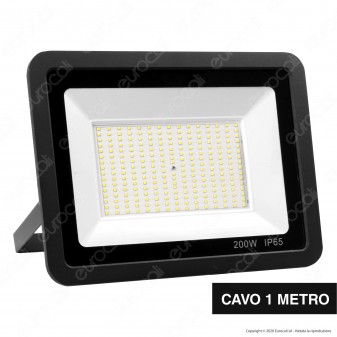 Sure Energy Faro LED SMD 200W IP65 Ultrasottile Colore Nero - mod.
