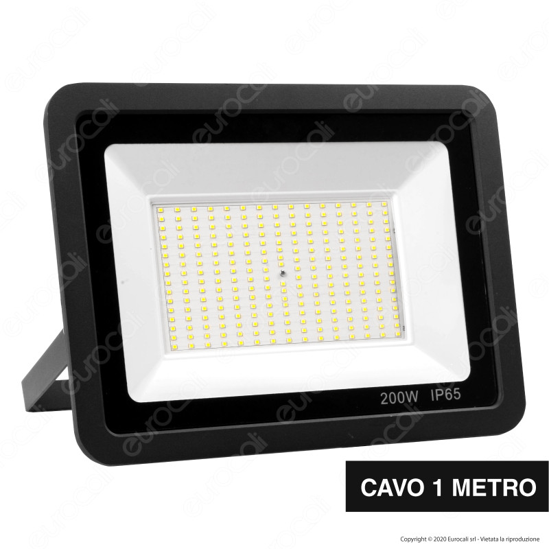 Sure Energy Faro LED SMD 200W IP65 Ultrasottile Colore Nero - mod.