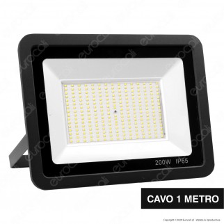 Sure Energy Faro LED SMD 200W IP65 Ultrasottile Colore Nero - mod.