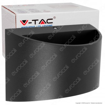 V-Tac VT-815 Applique Lampada da Muro Wall Light Nera con Doppio LED COB 10W - SKU 8684