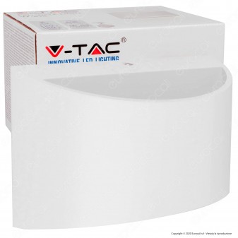 V-Tac VT-815 Applique Lampada da Muro Wall Light Bianca con Doppio LED COB 10W - SKU 8683