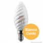Immagine 2 - Bot Lighting Shot Lampadina LED E14 4,5W Candela Twist Vetro Bianco