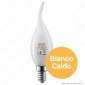 Immagine 2 - Bot Lighting Shot Lampadina LED E14 6W Candela Fiamma Vetro Bianco