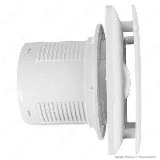 Ener-J Aspiratore 12W a Ventola 7 Pale per Condotti 100mm IPX4 95m³/h