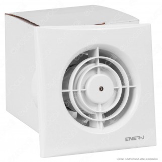 Ener-J Aspiratore 12W a Ventola 7 Pale per Condotti 100mm IPX2