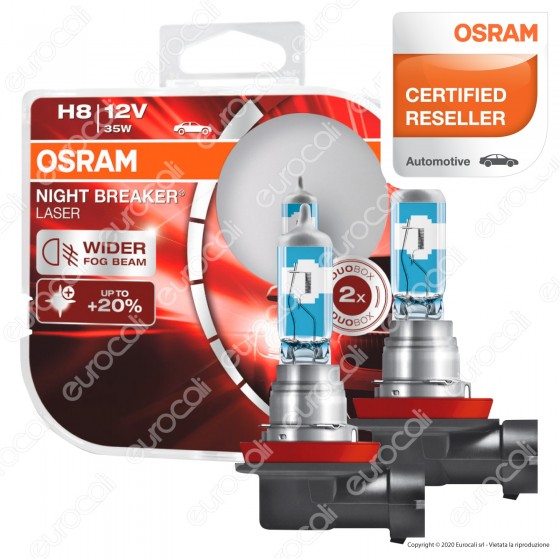 Osram Night Breaker Laser 35W - 2 Lampadine H8 Osram Night Breaker Laser 35W - 2 Lampadine H8