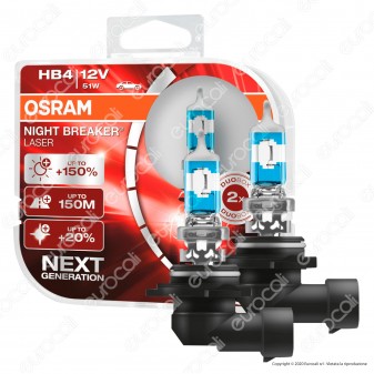 Osram Night Breaker Laser 51W - 2 Lampadine HB4