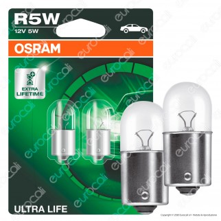 Osram Ultra Life Lunga Durata 5W - 2 Lampadine R5W