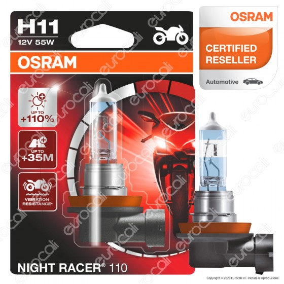 Osram Night Racer 110 per Moto 55W - Lampadina H11 Osram Night Racer 110 per Moto 55W - Lampadina H11