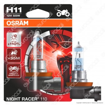 Osram Night Racer 110 per Moto 55W - Lampadina H11