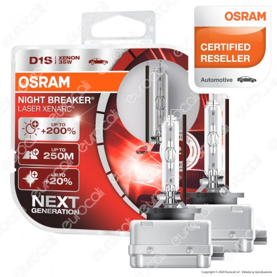 Osram Night Breaker Laser Xenarc Fari Xeno 35W - 2 Lampadine D1S Osram Night Breaker Laser Xenarc Fari Xeno 35W - 2 Lampadine D1S