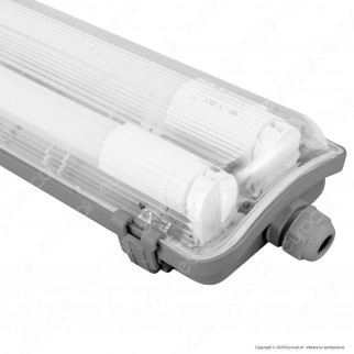 V-Tac PRO VT-6029 Plafoniera Doppia con Tubo LED T8 G13 2x10W Lampadina 60cm - SKU 6465 / 6466