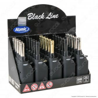 Atomic Mini BBQ Black Accendigas Multiuso Elettronico Ricaricabile Nero - Box da 25 Accendini