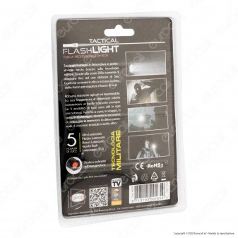 Intergross Tactical Flashlight Torcia LED Professionale in Alluminio