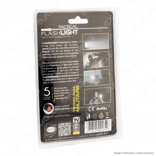 Intergross Tactical Flashlight Torcia LED Professionale in Alluminio