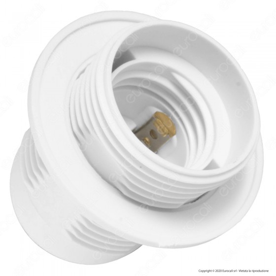V-Tac Portalampada Termoplastico Colore Bianco per Lampadine E27 - V-Tac Portalampada Termoplastico Colore Bianco per Lampadine E27 -