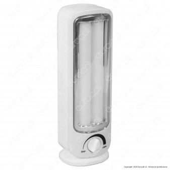 Velamp Lampada LED 12W Portatile con Luce di Emergenza Anti Black Out