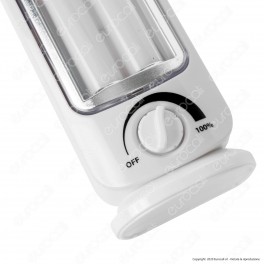 Velamp Lampada LED 12W Portatile con Luce di Emergenza Anti Black Out