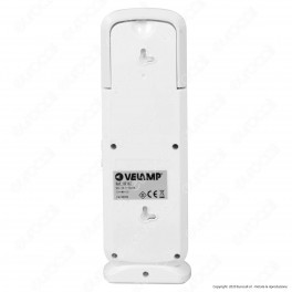 Velamp Lampada LED 12W Portatile con Luce di Emergenza Anti Black Out