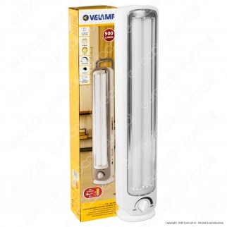Velamp Lampada LED 24W Portatile con Luce di Emergenza Anti Black Out