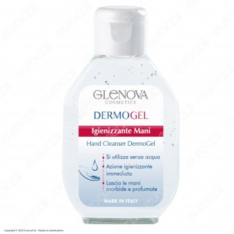 5 Flaconi da 80ml di Glenova Dermogel Gel Igienizzante Mani Alcolico