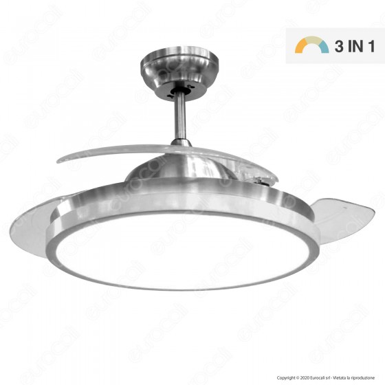 V-Tac VT-3042-3 Ventilatore da Soffitto 35W con Lampada LED 30W 3in1 V-Tac VT-3042-3 Ventilatore da Soffitto 35W con Lampada LED 30W 3in1