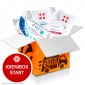 IgieniBox Start 3 Flaconi da 80ml Gel Igienizzante Mani + 1 Confezione da 12 Salviette Fria + 10 Salviette con Antibatterico