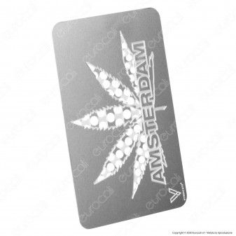 Grinder Card Formato Tessera Tritatabacco in Metallo - Amsterdam Leaf