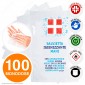 Salvietta Igienizzante Mani Antibatterico con Alcool Efficace Contro Virus e Batteri - 100 Bustine Monodose