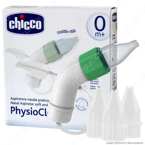 Chicco PhysioClean Aspiratore Nasale con Beccuccio Morbido - 1 Chicco PhysioClean Aspiratore Nasale con Beccuccio Morbido - 1
