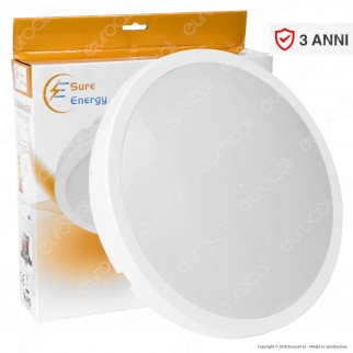 Sure Energy Plafoniera LED 24W Circolare IP65 IK10 con Sensore di