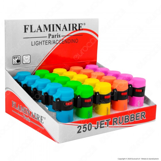 Flaminaire Paris Accendino Jet Rubber Antivento - Box da 25 Accendini Flaminaire Paris Accendino Jet Rubber Antivento - Box da 25 Accendini