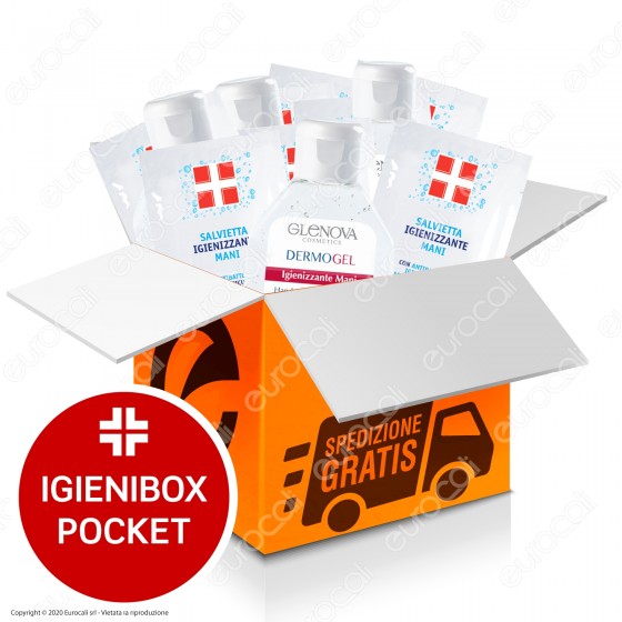 IgieniBox Pocket 5 Flaconi da 80ml Gel Alcolico Igienizzante Mani + IgieniBox Pocket 5 Flaconi da 80ml Gel Alcolico Igienizzante Mani +