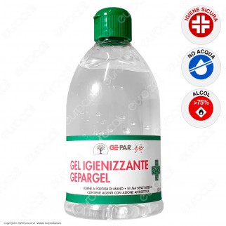 Gepar Gepargel Gel Alcolico ≥75% Antisettico Igienizzante Mani