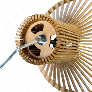 V-Tac VT-3350 Lampadario a Sospensione in Legno con Portalampada per