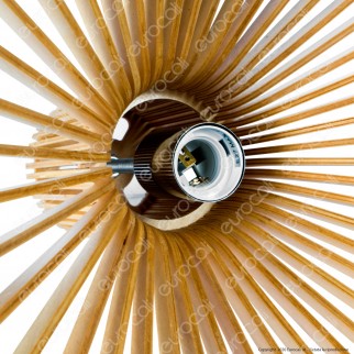 V-Tac VT-3350 Lampadario a Sospensione in Legno con Portalampada per