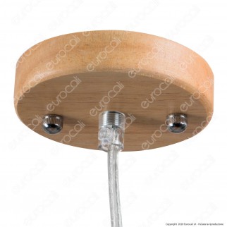 V-Tac VT-3350 Lampadario a Sospensione in Legno con Portalampada per